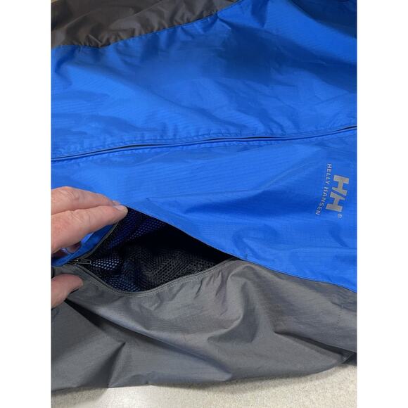 Helly Hansen Jacket Mens X-Large Blue Gray Full Zip Coat Removable Sleeves - Picture 8 of 14